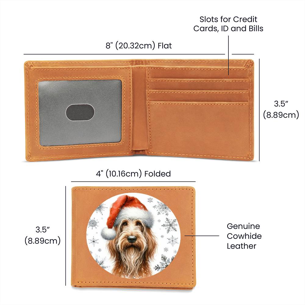 Christmas Dog - Spinone Italiano - Leather Wallet