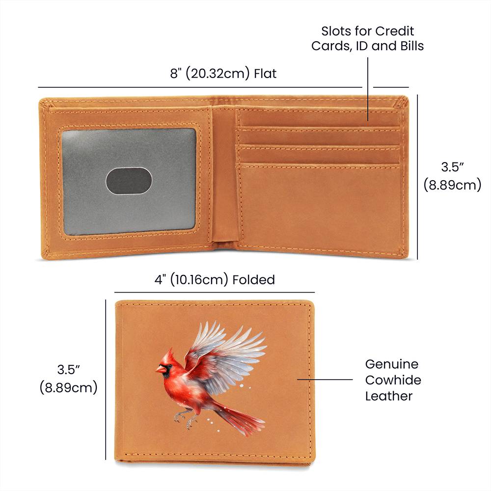 Christmas Cardinal 006 - Leather Wallet