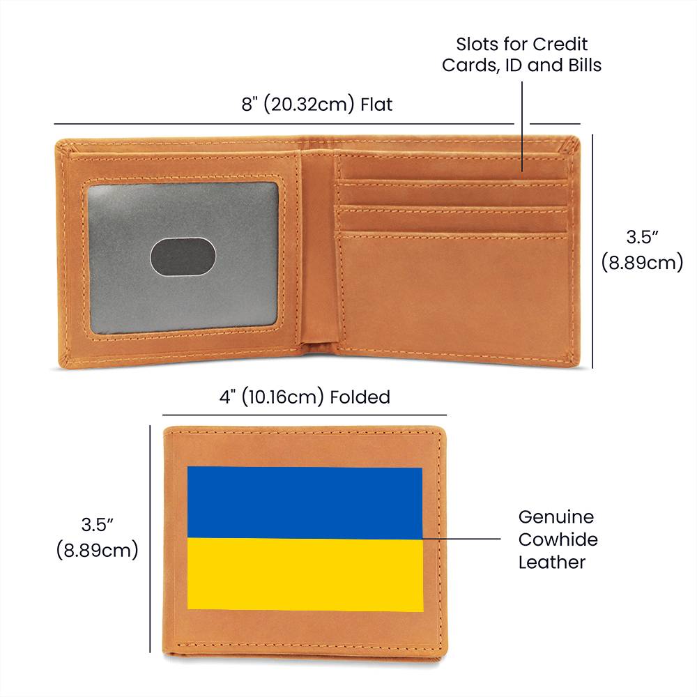 Ukrainian Flag - Leather Wallet