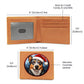 Dog Stained Glass Christmas Design 007 - Leather Wallet