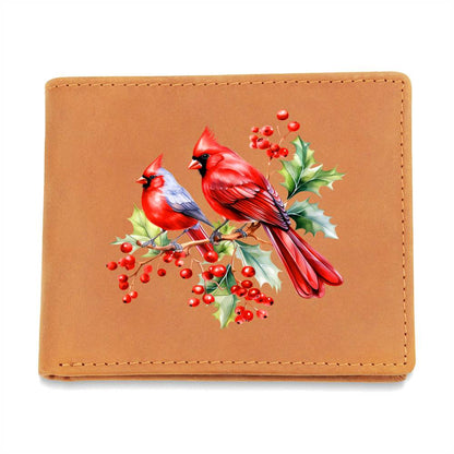 Christmas Cardinal 015 - Leather Wallet