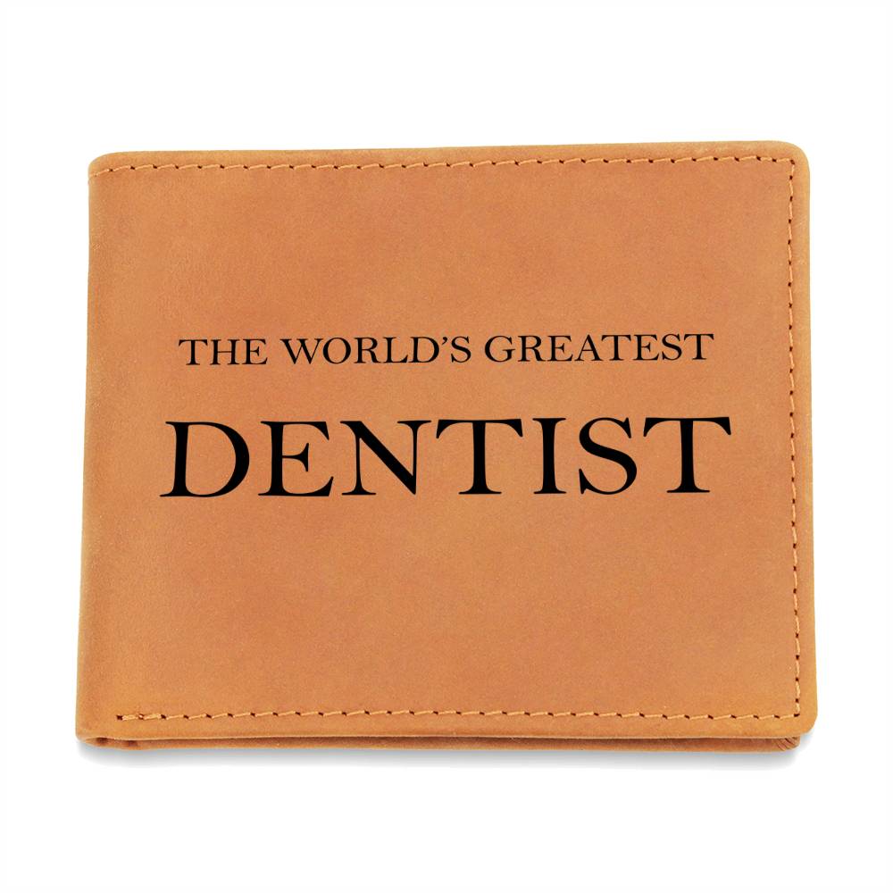 World's Greatest Dentist - Leather Wallet