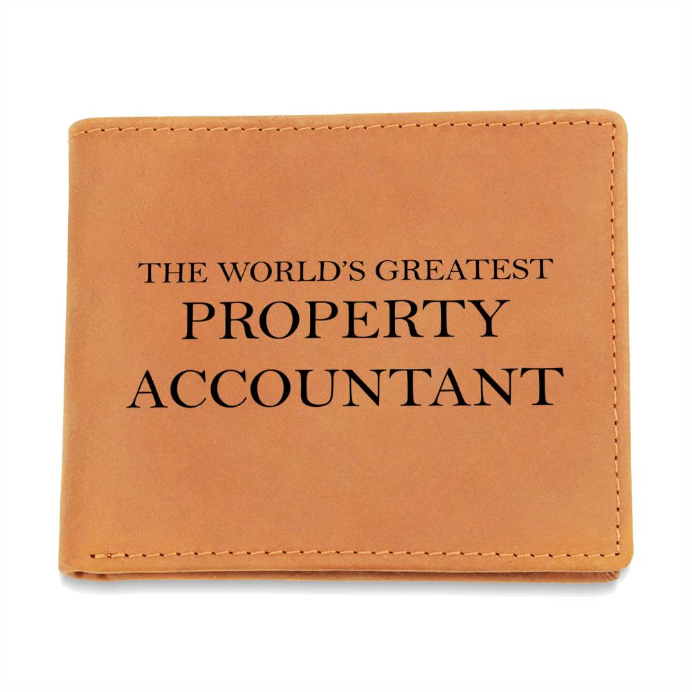 World's Greatest Property Accountant - Leather Wallet