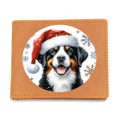 Christmas Dog - Entlebucher Mountain - Leather Wallet