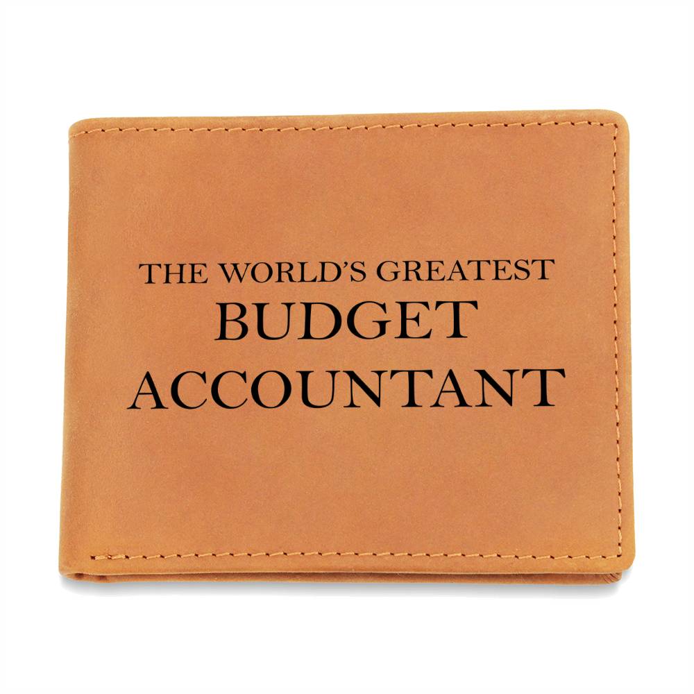 World's Greatest Budget Accountant - Leather Wallet