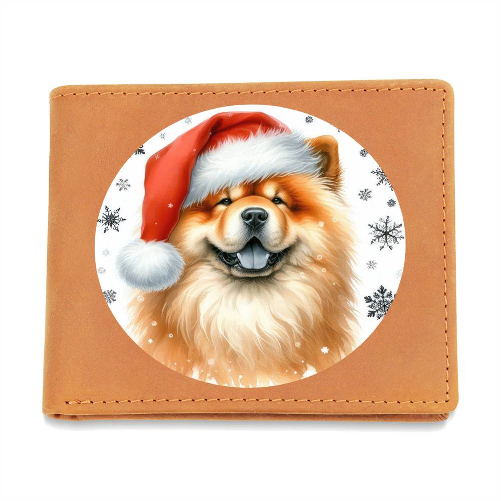 Christmas Dog - Chow Chow - Leather Wallet