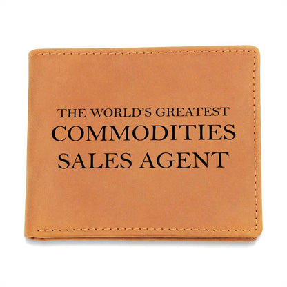 World's Greatest Commodities Sales Agent - Leather Wallet