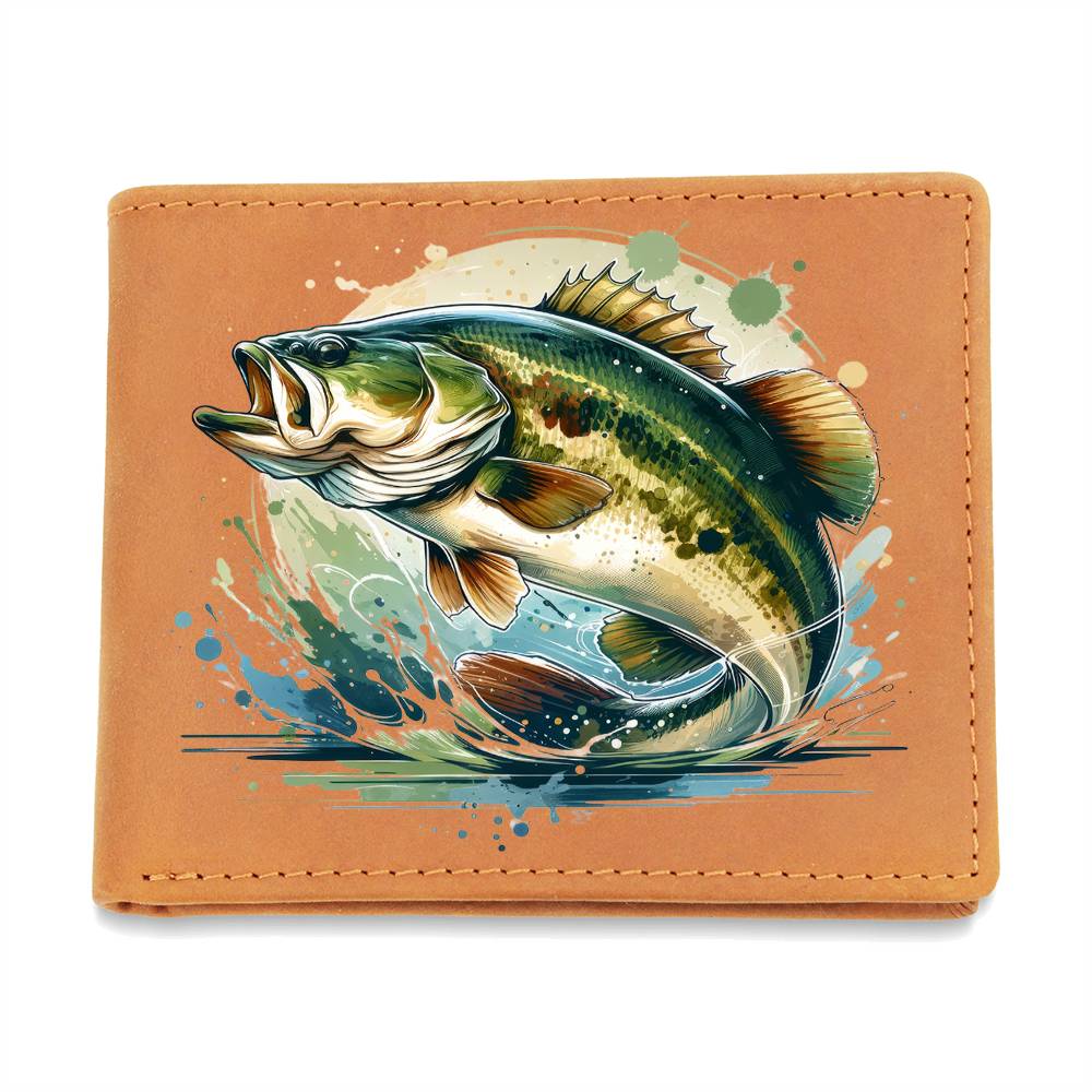 Gone Bass Fishing 02 - Leather Wallet