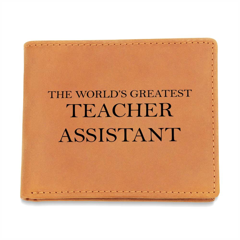 World's Greatest Teacher Assistant - Leather Wallet