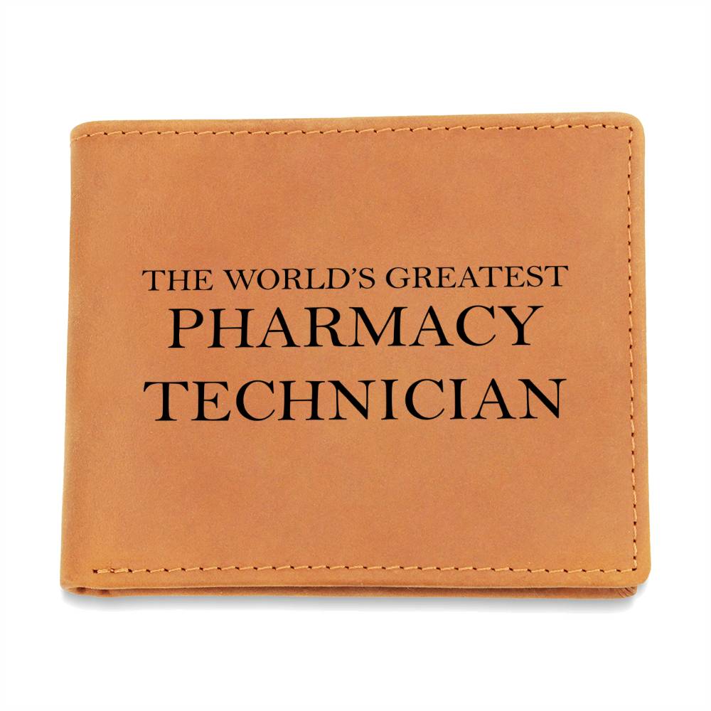 World's Greatest Pharmacy Technician - Leather Wallet