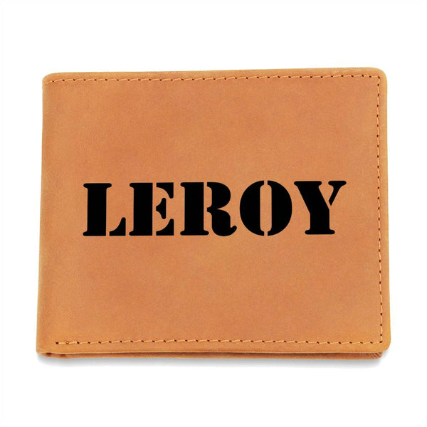 Handmade Leather Wallets, The Leroy Billfold - Black