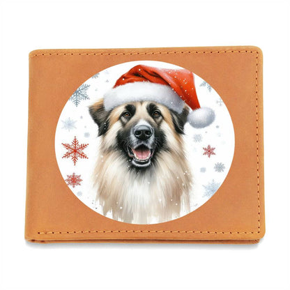 Christmas Dog - Anatolian Shepherd - Leather Wallet