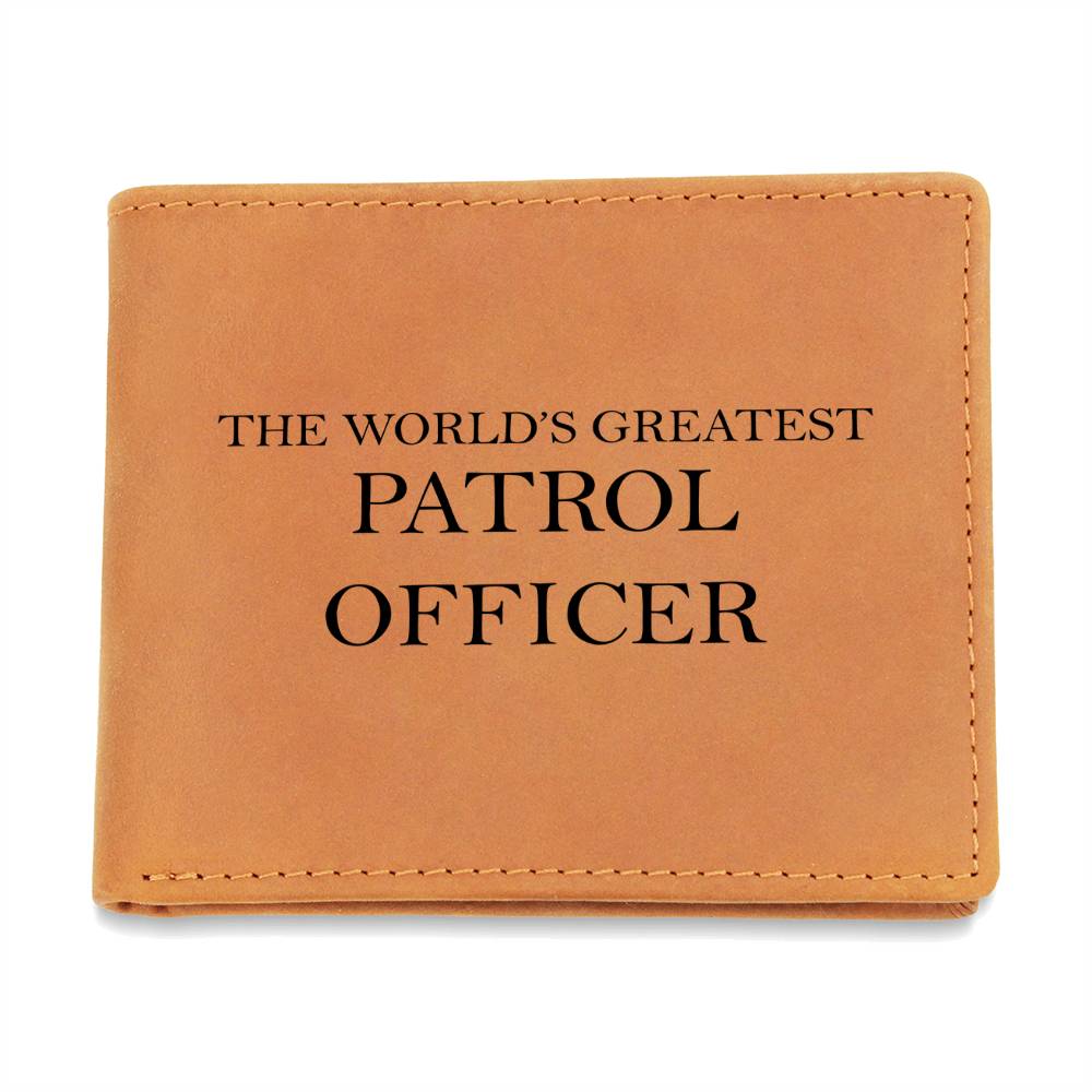 World's Greatest Patrol Officer - Leather Wallet