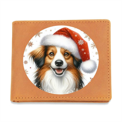 Christmas Dog - Kooikerhondje - Leather Wallet