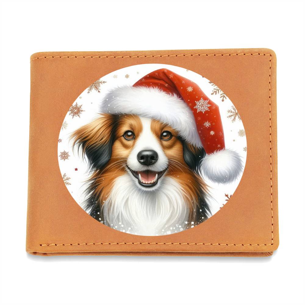 Christmas Dog - Kooikerhondje - Leather Wallet