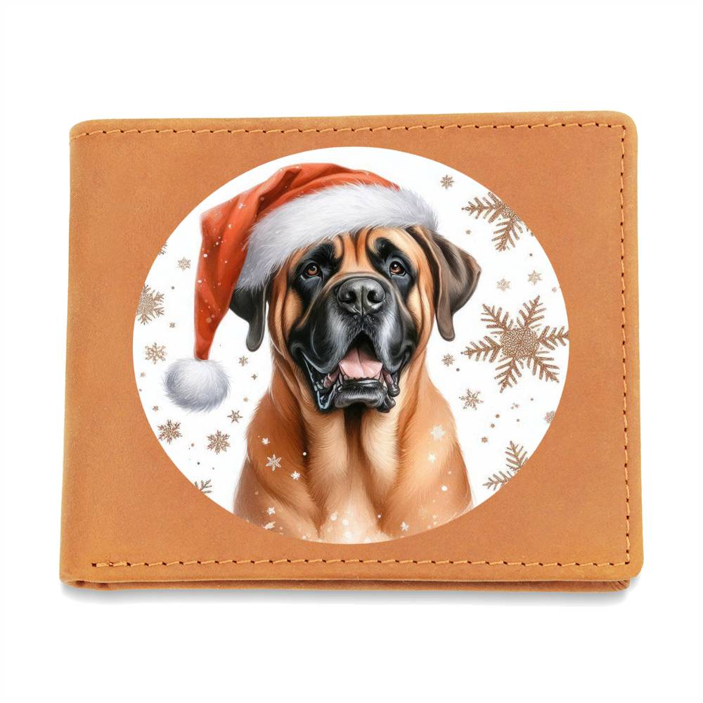 Christmas Dog - Boerboel - Leather Wallet