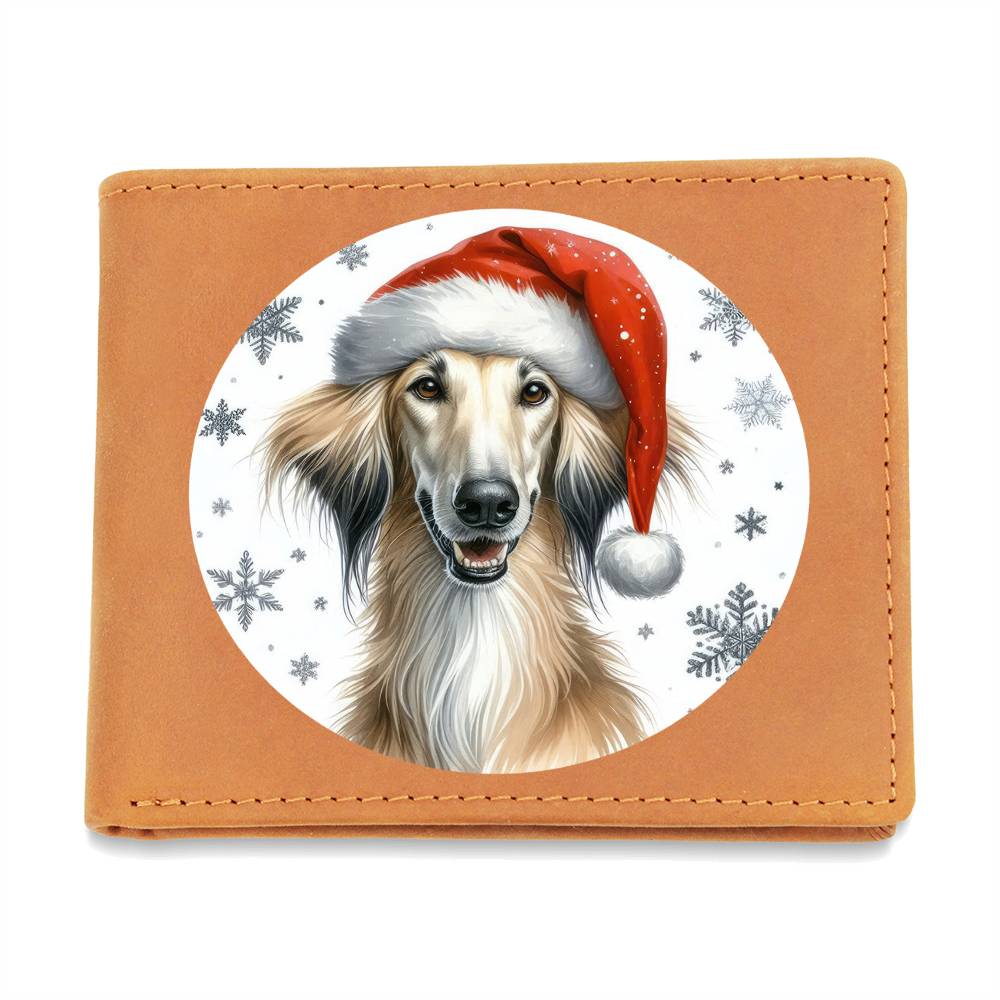 Christmas Dog - Sloughi - Leather Wallet