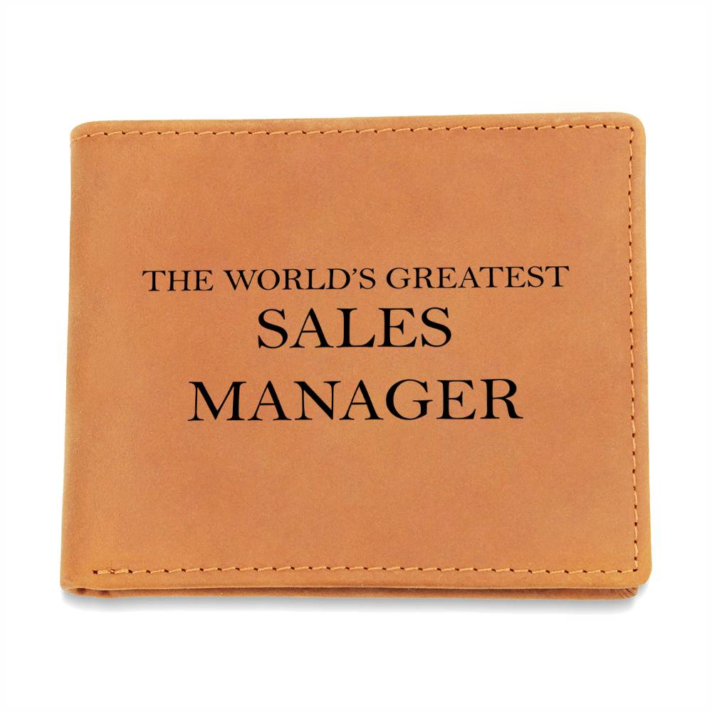 World's Greatest Sales Manager - Leather Wallet