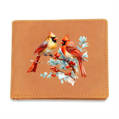 Christmas Cardinal 013 - Leather Wallet