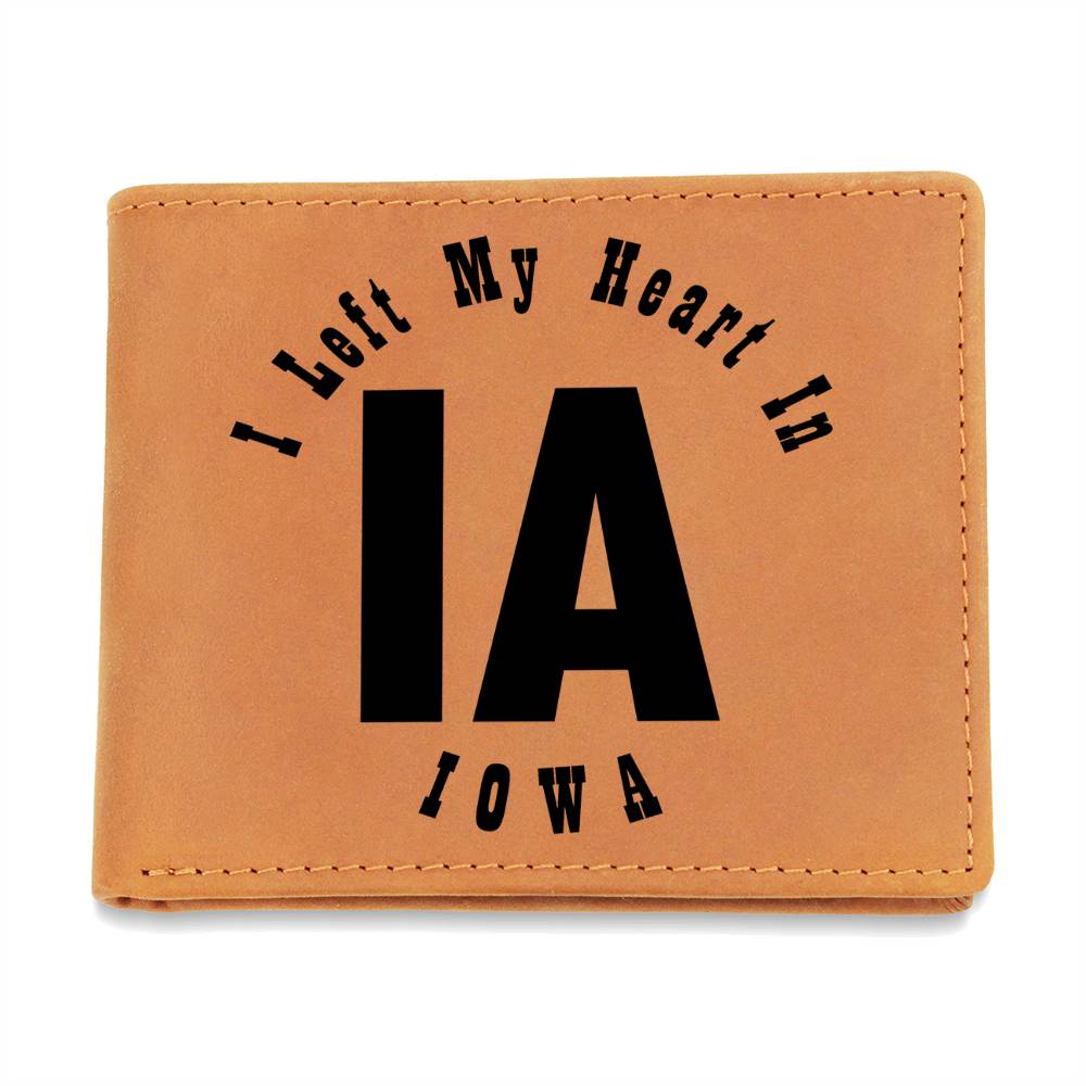 Heart In Iowa v01 - Leather Wallet