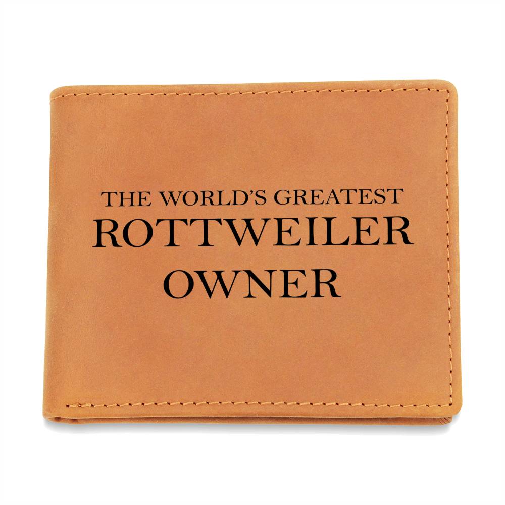 World's Greatest Rottweiler Owner - Leather Wallet