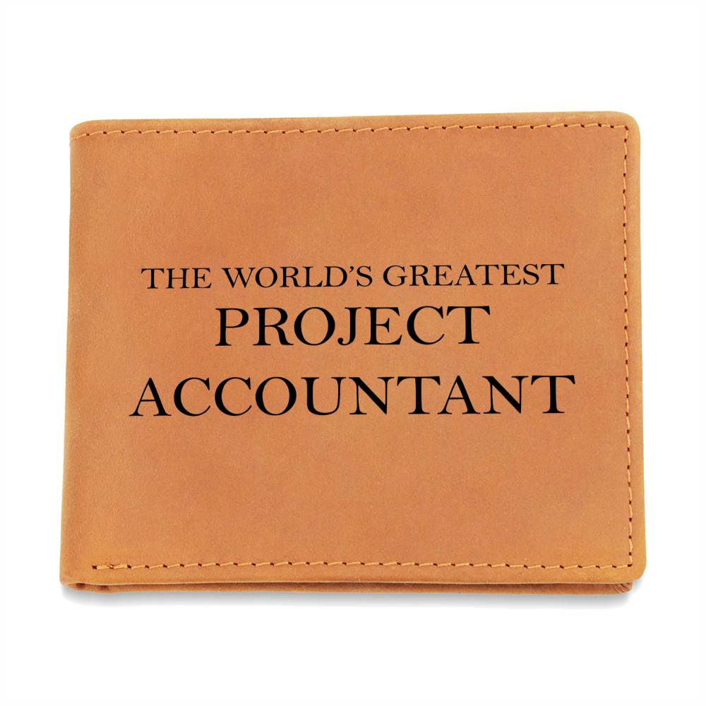 World's Greatest Project Accountant - Leather Wallet
