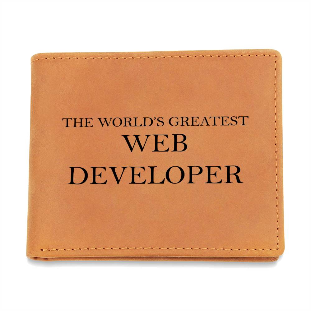 World's Greatest Web Developer - Leather Wallet