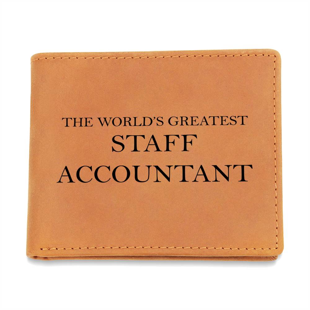 World's Greatest Staff Accountant - Leather Wallet