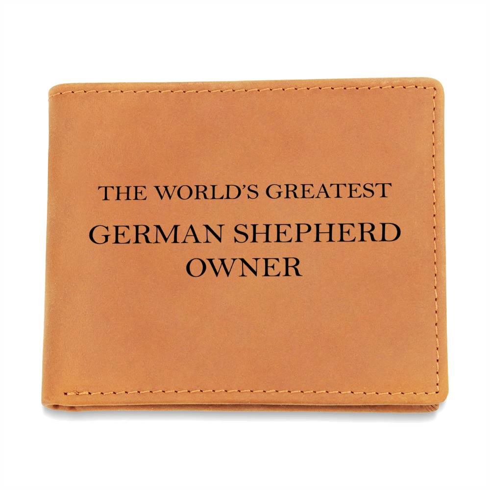 World's Greatest German Shepherd Owner - Leather Wallet