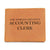 World's Greatest Accounting Clerk - Leather Wallet