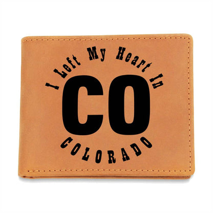Heart In Colorado v01 - Leather Wallet