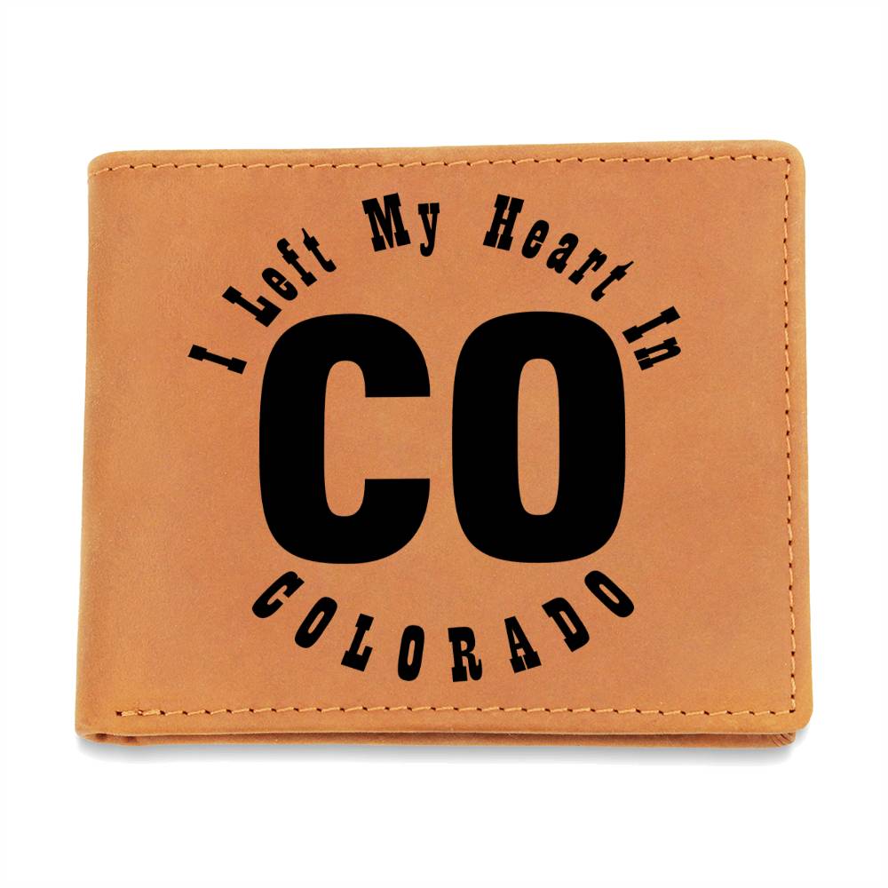 Heart In Colorado v01 - Leather Wallet