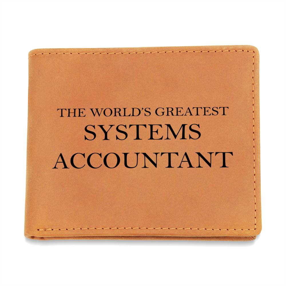 World's Greatest Systems Accountant - Leather Wallet