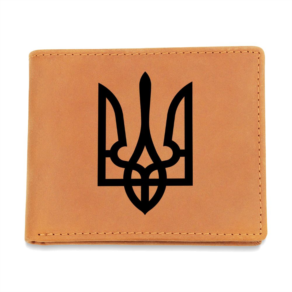 Tryzub (Black) - Leather Wallet