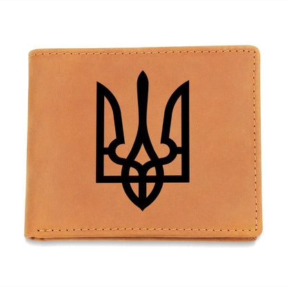 Tryzub (Black) - Leather Wallet