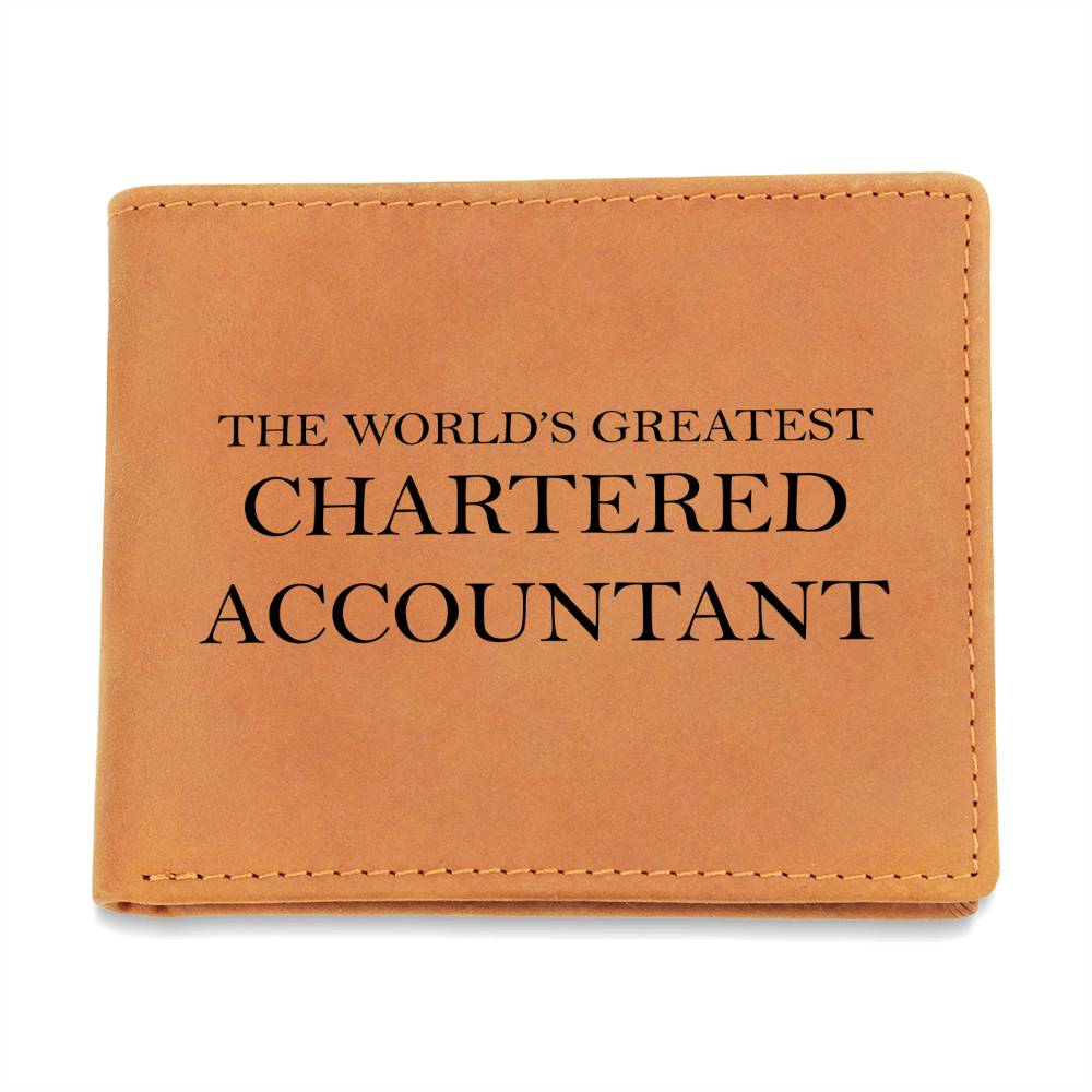 World's Greatest Chartered Accountant - Leather Wallet