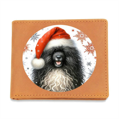 Christmas Dog - Puli - Leather Wallet