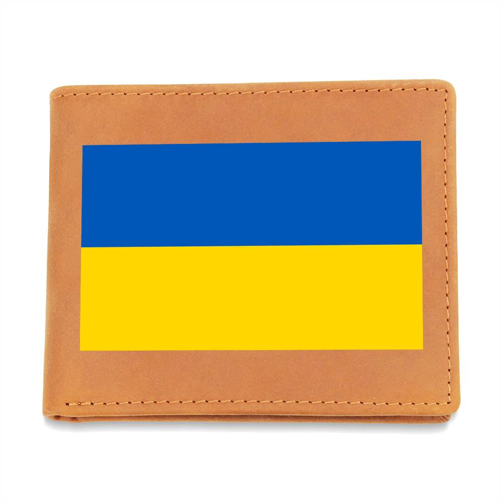 Ukrainian Flag - Leather Wallet