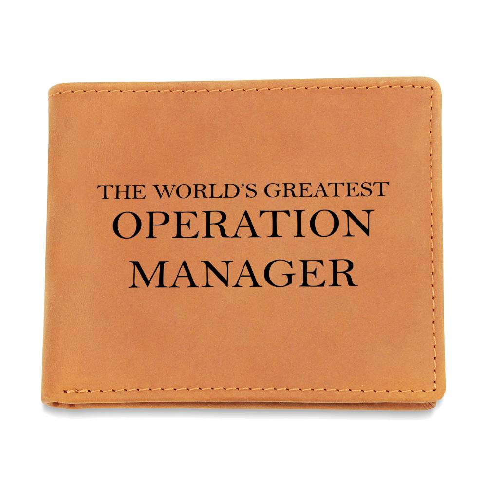 World's Greatest Operation Manager - Leather Wallet