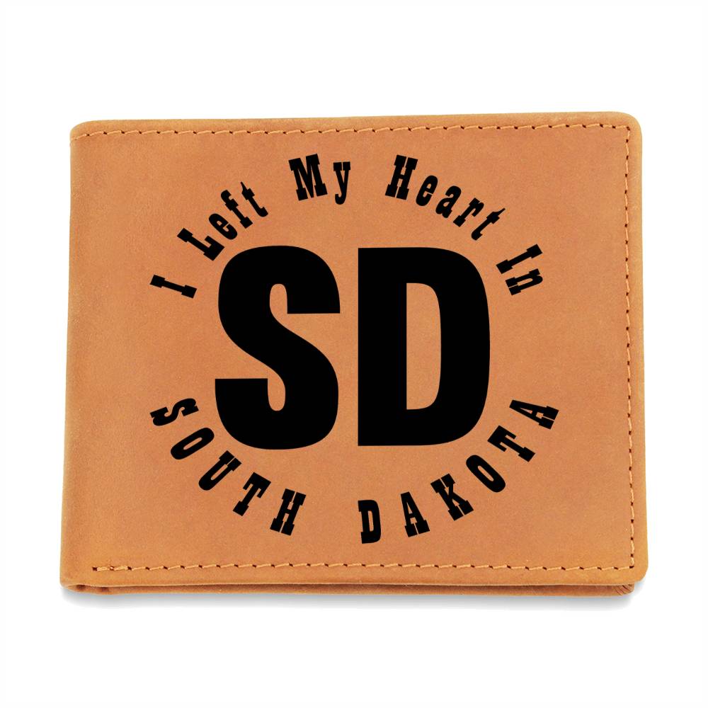 Heart In South Dakota v01 - Leather Wallet