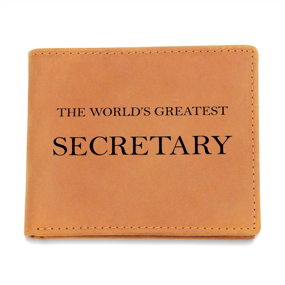 World's Greatest Secretary - Leather Wallet
