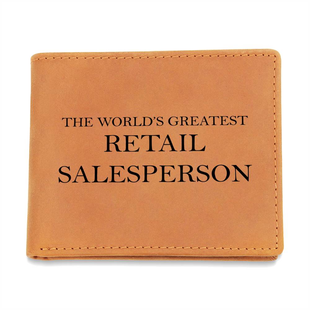 World's Greatest Retail Salesperson - Leather Wallet
