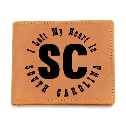 Heart In South Carolina v01 - Leather Wallet