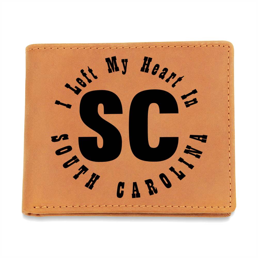 Heart In South Carolina v01 - Leather Wallet
