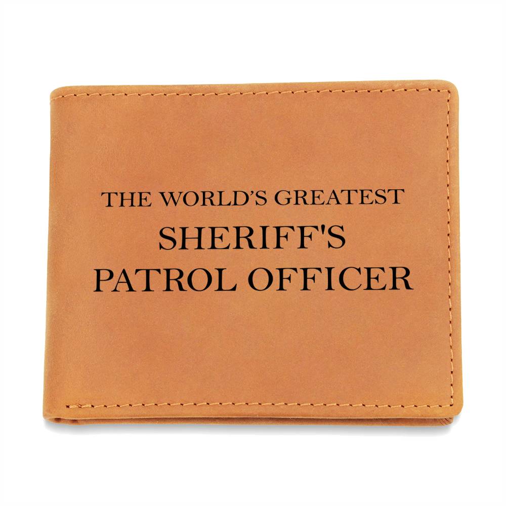 World's Greatest Sheriff's Patrol Officer - Leather Wallet