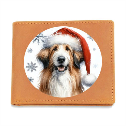 Christmas Dog - Berger Picard - Leather Wallet