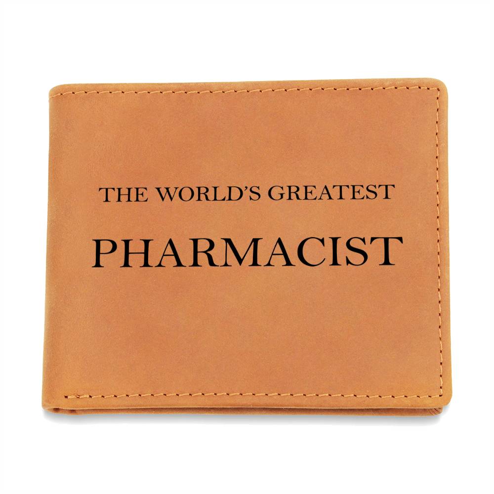 World's Greatest Pharmacist - Leather Wallet