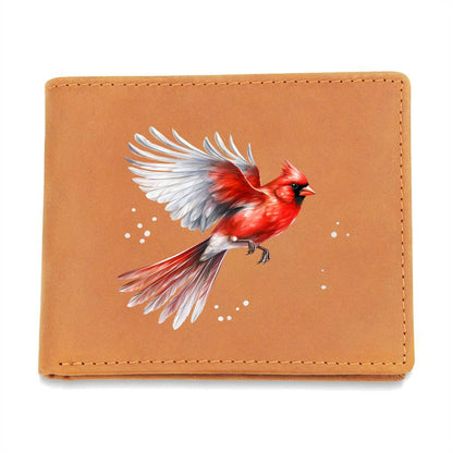 Christmas Cardinal 005 - Leather Wallet