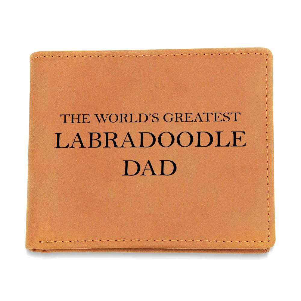 World's Greatest Labradoodle Dad - Leather Wallet