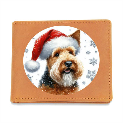 Christmas Dog - Welsh Terrier - Leather Wallet